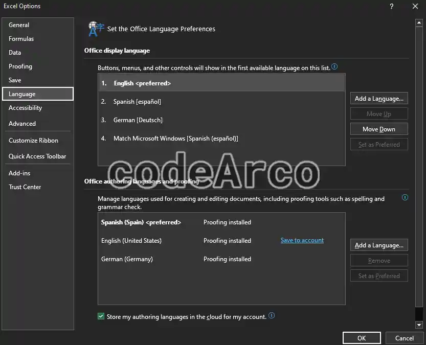 Change the language of any program in Office