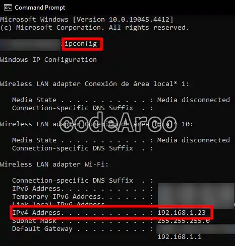 Get localhost ip address