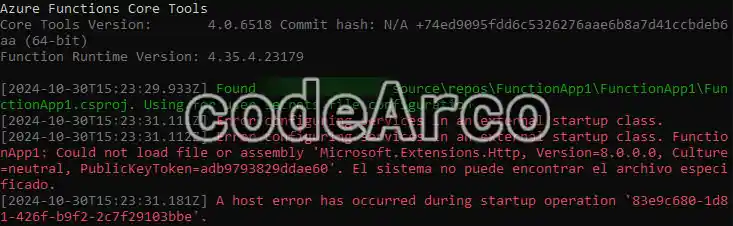 Could not load file or assembly