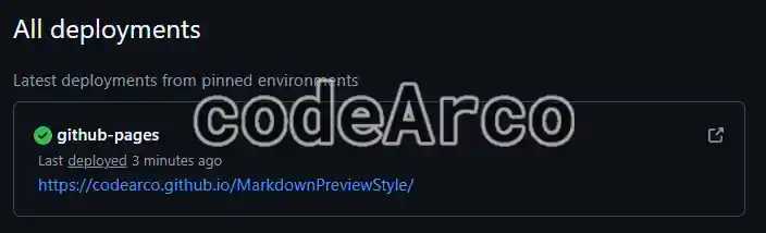 GitHub Pages publications or deployments
