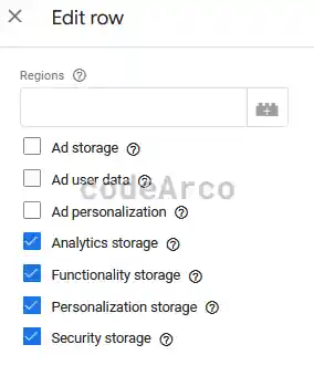 Google Tag Manager default consent parameters