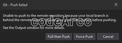 Force push in Visual Studio