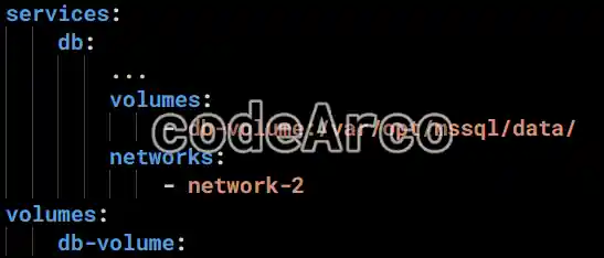 docker-compose yml example volumes and networks