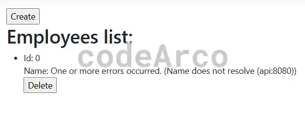 Connection error between containers with networks
