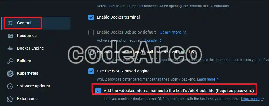 Allow access to container on localhost