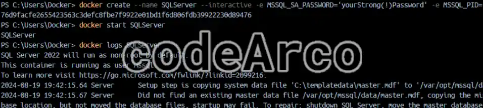 Docker create with configuration variables