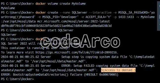 Docker how to create and assign volume to container