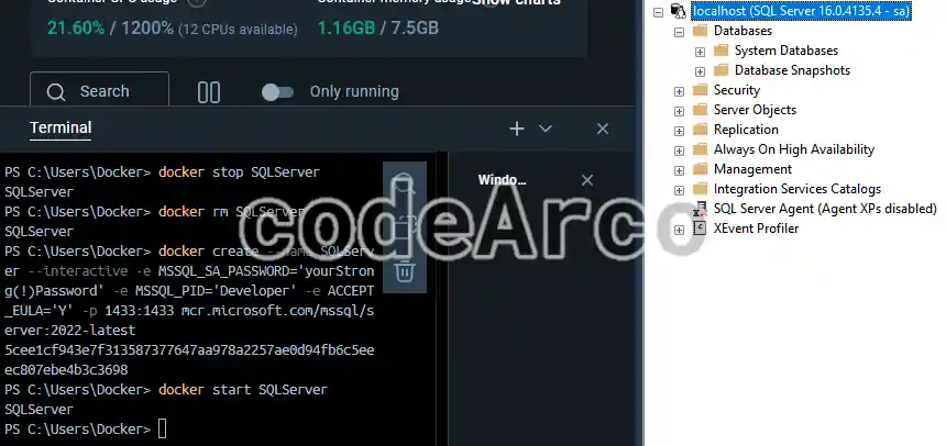 Docker non-persistent storage example