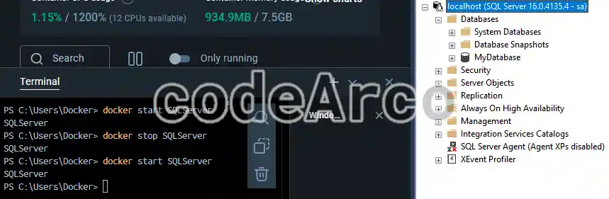 Docker persistent storage example