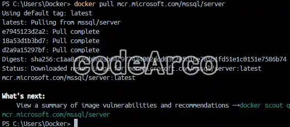 Docker pull command to download image