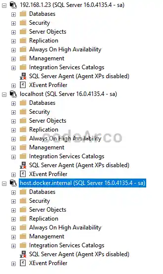 Fix to connect SQL Server and Docker container with localhost
