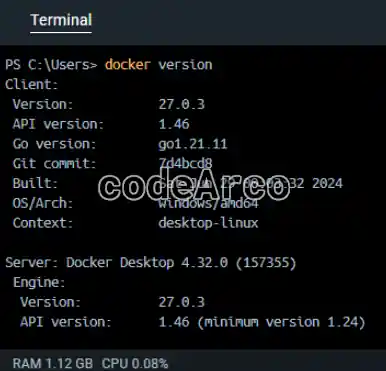 Check local installation Docker desktop