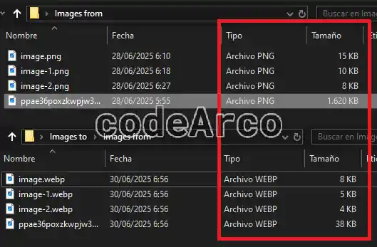 Results of massively reducing image size with Gimp and WebP
