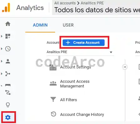 Create Google Analytics 4 account