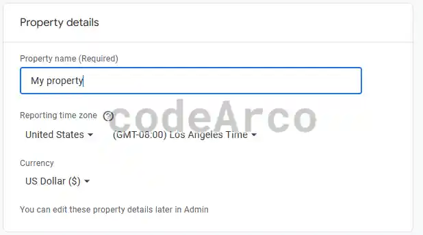 Create Google Analytics 4 property