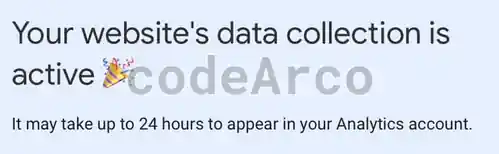 Google Analytics 4 active data collection