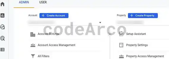 Google Analytics 4 account and property