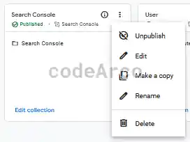 Publish Search Console collection in Analytics