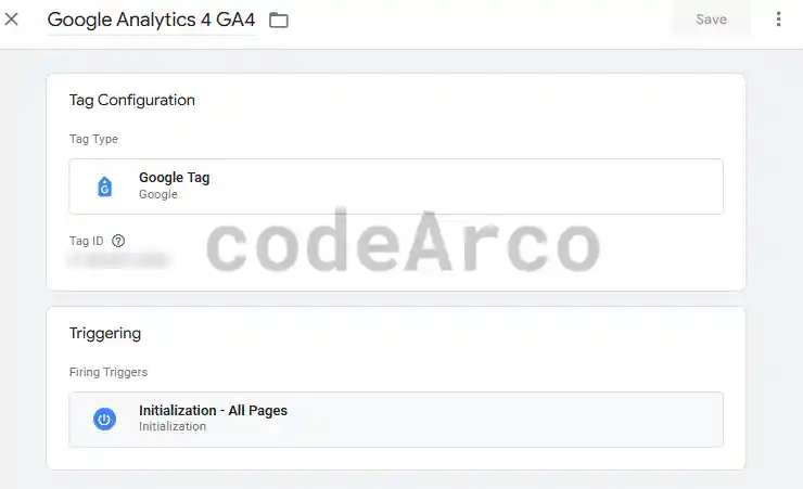 Google Analytics 4 tag in Google Tag Manager