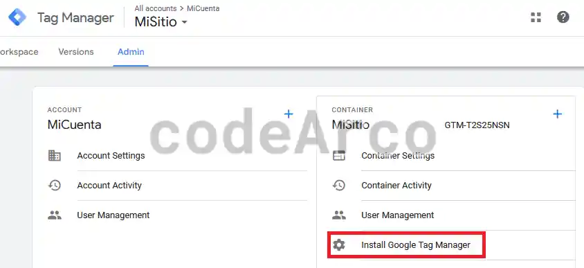 Install Google Tag Manager