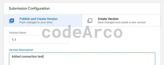 Publish tag Google Tag Manager
