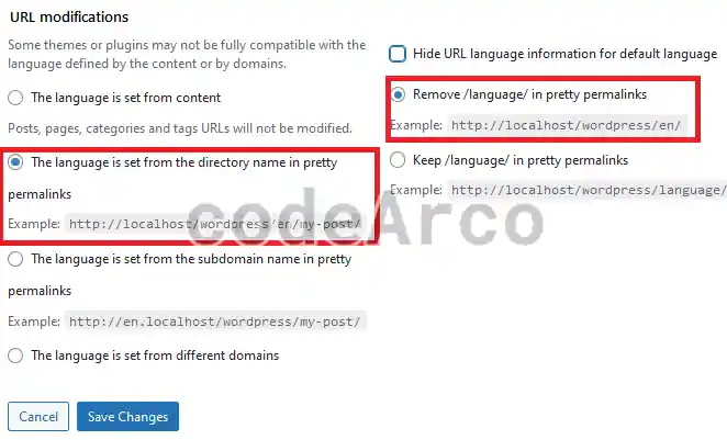 Multilingual web url configuration by folder
