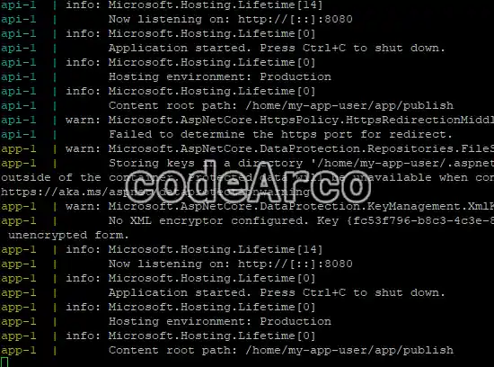 Docker compose up on Azure virtual machine