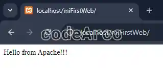 Apache in XAMPP create test website