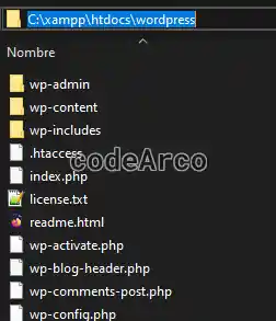 Install WordPress zip in htdocs