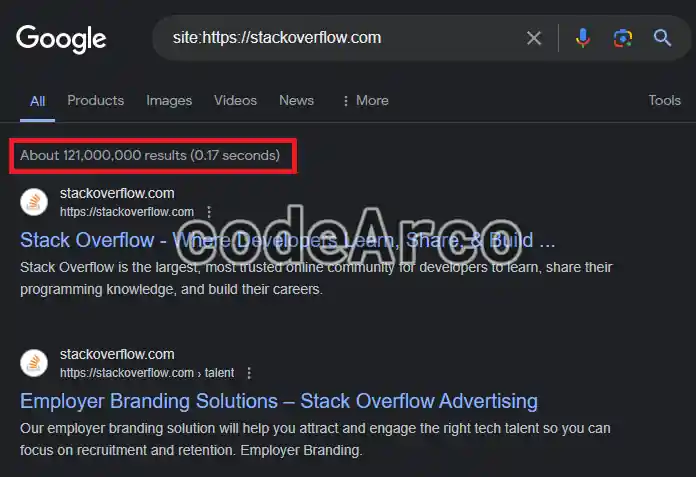 What do we have indexed in Google search engine