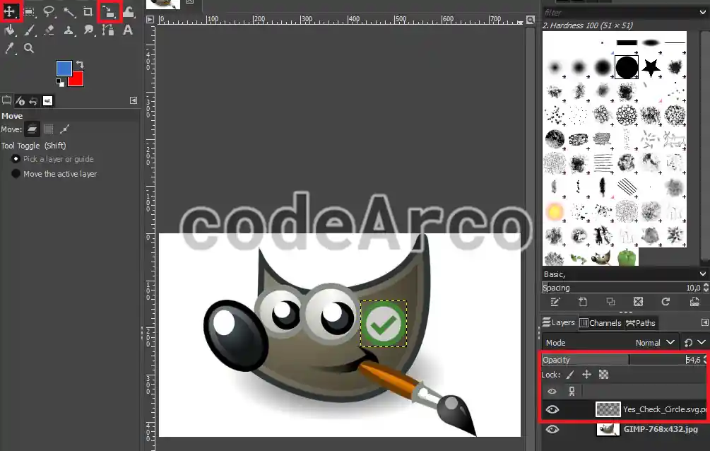 Gimp image watermark