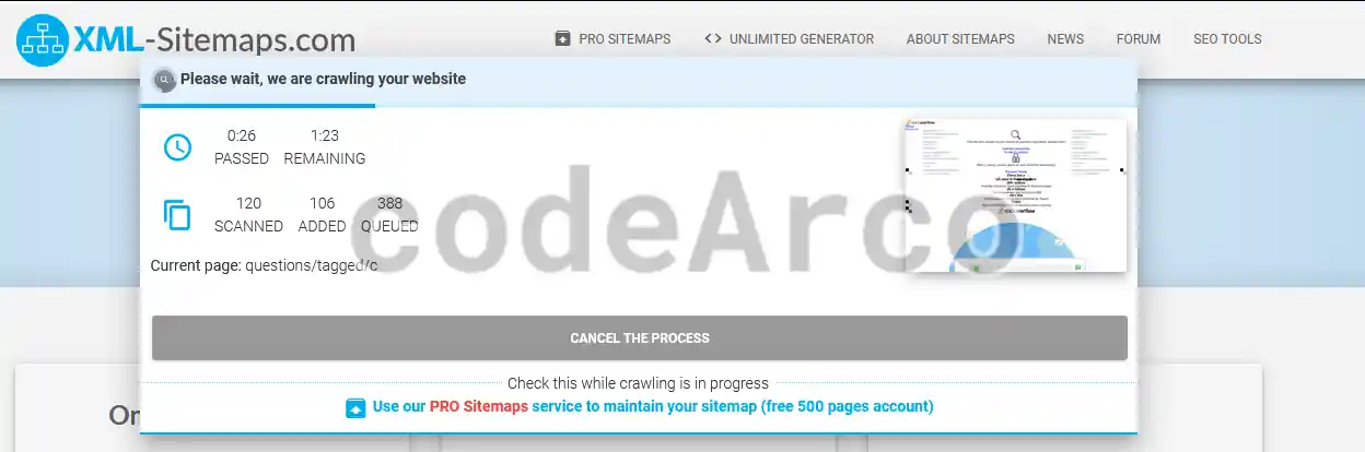 XML-Sitemaps automatic sitemap generator
