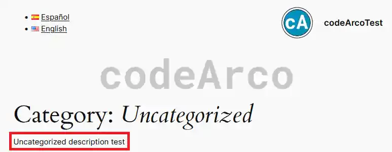 Check enable WordPress category description