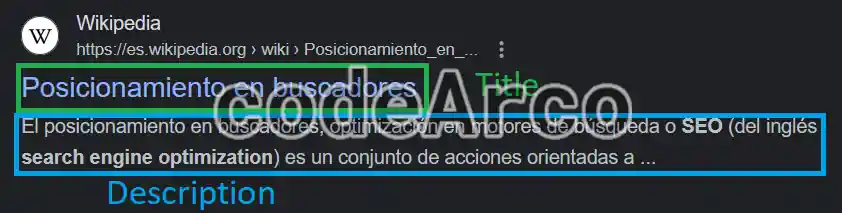 SEO title and description