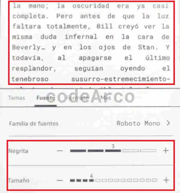Custom font styles on ereader