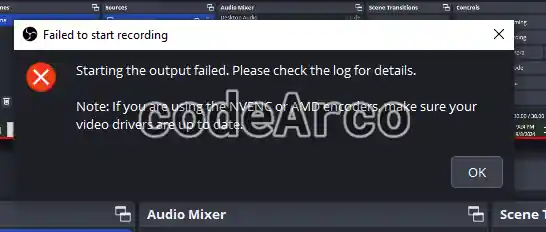 OBS Studio NVENC or AMD encoders error