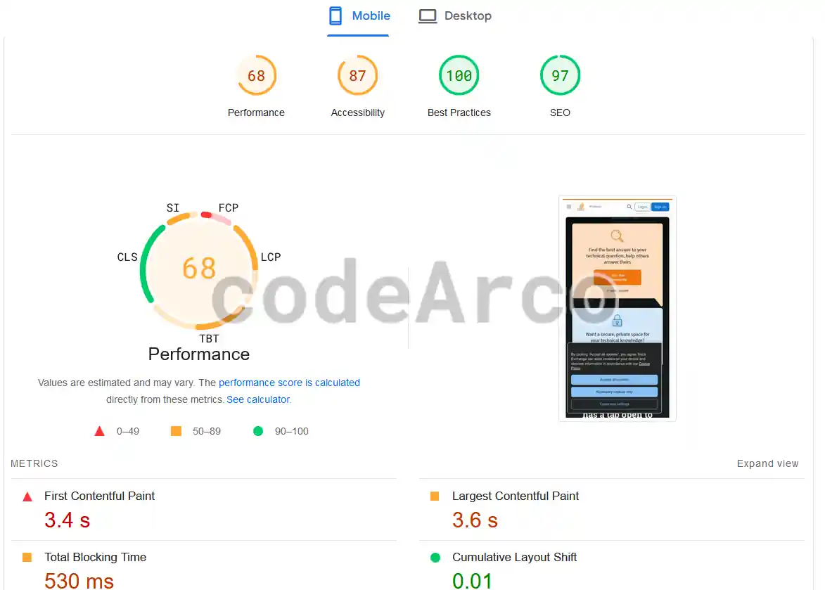 PageSpeed Insights and mobile friendly