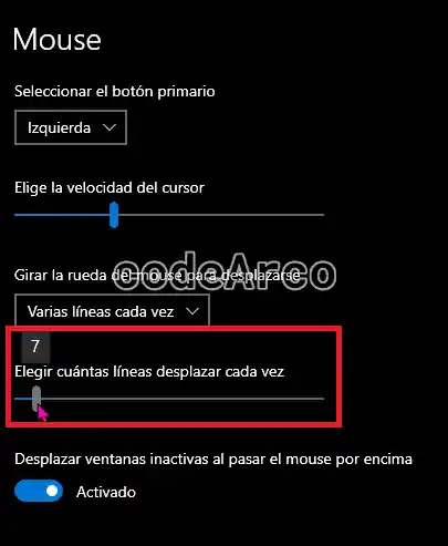 Windows 10 VSCode mouse sensitivity