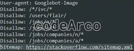 Example of robots txt and sitemap xml