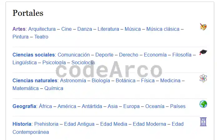 Ejemplo de sitemap HTML