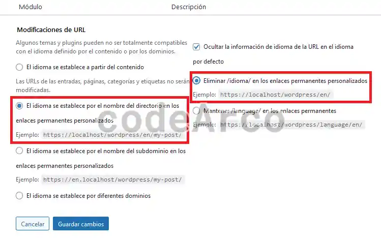 Configuracion urls web multilenguaje por carpeta