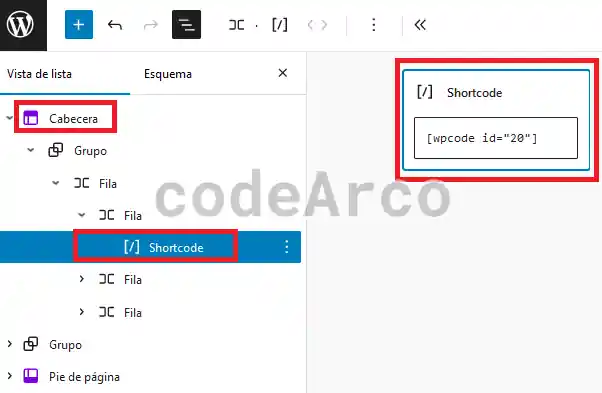 Introducir shortcode de Polylang en WordPress