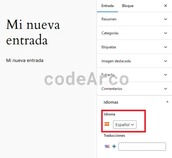 Wordpress como traducir entradas con Polylang