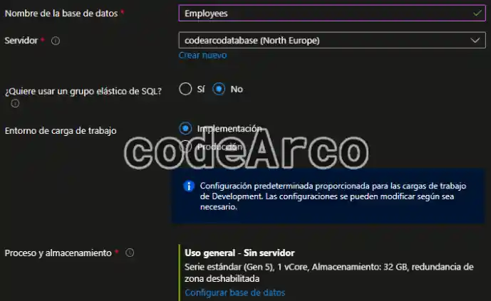 Configuracion base de datos AppService y docker-compose yml