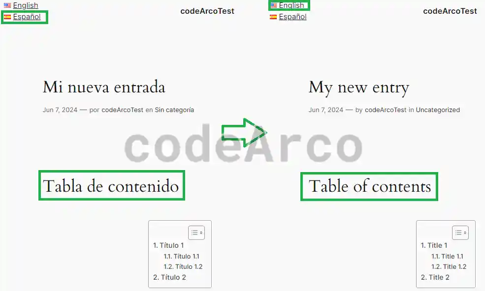Verificar bloque Gutenberg dinamico por idioma