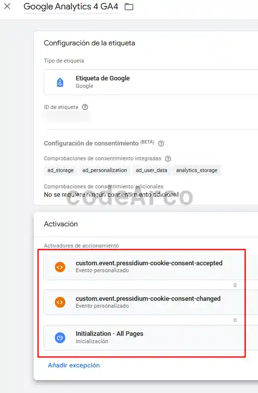 Activadores de accionamiento para reenviar etiquetas Tag Manager