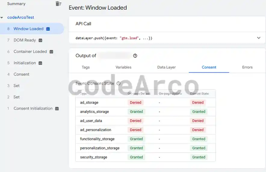 Consentimientos por defecto consent mode V2