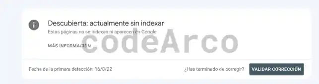 Validar correccion Google Search Console