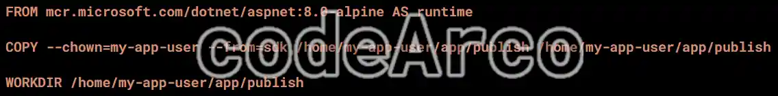 Ejemplo comandos Dockerfile from copy y workdir