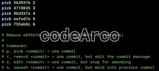Archivo para mezclar confirmaciones de Git